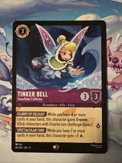 Disney Lorcana TCG Tinker Bell Snowflake Collector Legendary *PAIR OF TWO** - Image 4
