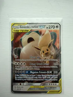 SINGLES Eevee & Snorlax GX 120/181 – Team Up – Pokemon Cards TCG – NM - Image 2