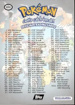 Pokemon Blue Topps Series 1 - Gotta catch 'em all Official Trading Cards - Image 2