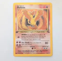 Moltres Fossil 12/62 1st Edition Holo Rare Pokemon TCG Card 70 HP English - Image 3