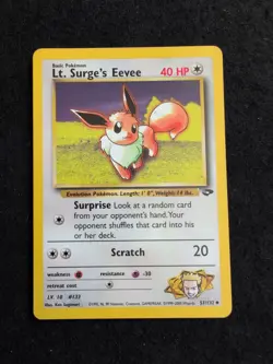Lt. Surge's Eevee - 51/132 - Pokemon Gym Challenge Unlimited Card WOTC - Image 1