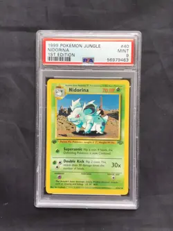 Pokemon Cards: Jungle 1st Edition Uncommon: Nidorina 40/64 PSA 9 - Image 1