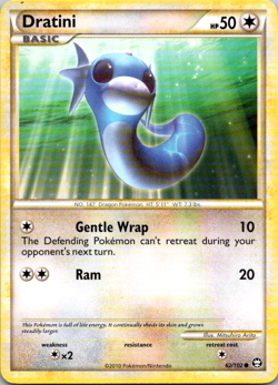 Dratini 62/102 2010 Triumphant Set Pokemon Card Non Holo Common - Image 1