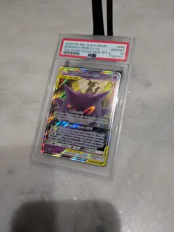 PSA 10 Gem Mint Gengar & Mimikyu GX #53 Tag Team Pokemon Card Indonesian - Image 5