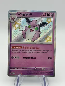 Pokemon Card TCG - Wigglytuff 147/091 - Paldean Fates - Baby Shiny Rare (A1) - Image 1