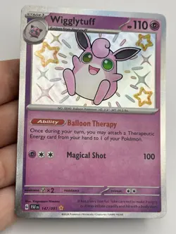 Pokemon Card TCG - Wigglytuff 147/091 - Paldean Fates - Baby Shiny Rare (A1) - Image 3