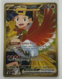 Pokemon Ethan's Ho-Oh EX Hyper Rare Holo Card 239/182 Sv10 English - Image 1