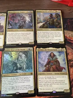 MTG Commander Oversized 12 Card Lot - Saskia, Breya, Kynaios, Meren, Arahbo - Image 3