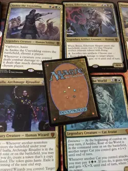 MTG Commander Oversized 12 Card Lot - Saskia, Breya, Kynaios, Meren, Arahbo - Image 5
