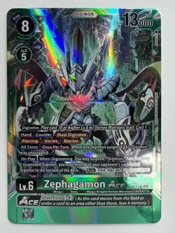 Digimon Card Zephagamon Ace BT20-101 Secret Rare Special Booster 2.5 - Image 1