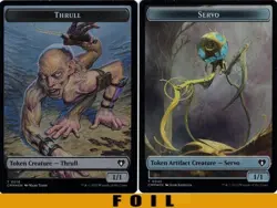 THRULL \ SERVO TOKEN ** FOIL ** #18/45 - Commander Masters - NM MTG - Image 1