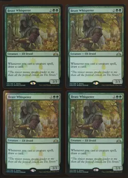 4x Beast Whisperer Foil Promo Guilds Ravnica LP/NM Playset Magic the Gathering - Image 3