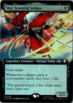 MTG, Mai, Scornful Striker (Extended Art) NM FOIL Avatar TLA - Image 1