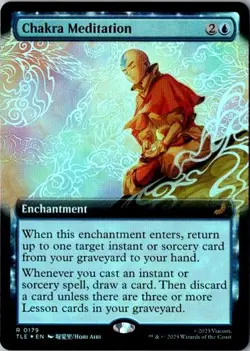 MTG, Chakra Meditation (Extended Art) NM FOIL Avatar TLA - Image 1