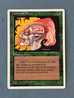 Llanowar Elves, Fourth Edition, Magic the Gathering MTG - Image 1