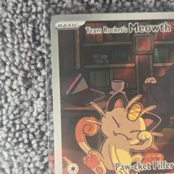 The Pokemon Company Team Rocket's Meowth DR1 Full Art Holo Rare 203/182 2025 - Image 2