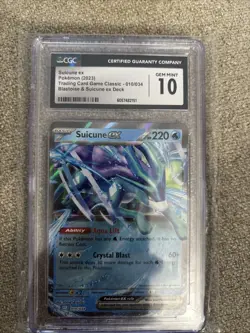 Pokemon TCG Suicune EX 010/034 CGC 10 Gem Mint Blastoise & Suicune EX Deck - Image 1