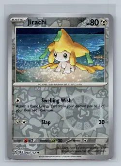 Jirachi Reverse Holofoil Uncommon SV07: Stellar Crown SCR Metal 098/142 Pokemon - Image 1