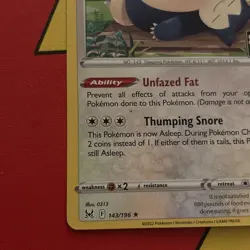 Snorlax 143/196 Pokemon Prize Pack Series 3 Lost Origin variant F* - Image 5
