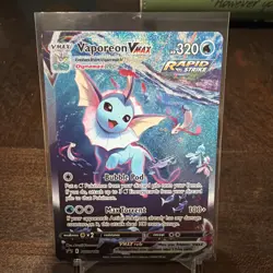 VAPOREON VMAX 2021 POKEMON SWORD & SHIELD BLACK STAR PROMO #SWSH182 Q6463 - Image 1