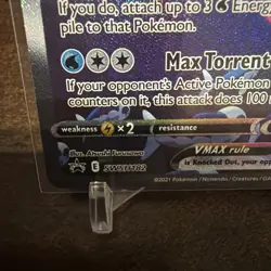 VAPOREON VMAX 2021 POKEMON SWORD & SHIELD BLACK STAR PROMO #SWSH182 Q6463 - Image 2