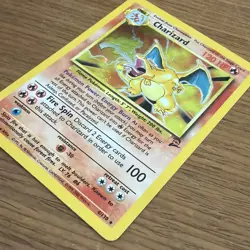 Pokemon Charizard 4/130 Base Set 2 Holo Rare English LP - Image 2