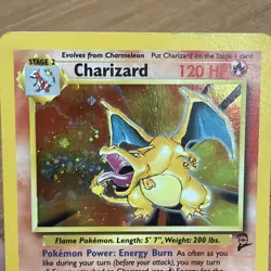 Pokemon Charizard 4/130 Base Set 2 Holo Rare English LP - Image 3