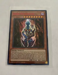 Yu-Gi-Oh! Legendary Duelists Season 3 Dark Necrofear Ultra Rare Red Text - Image 1