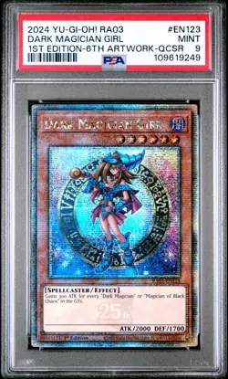 2024 YU-GI-OH! RA03-QUARTER CENTURY BONANZA #EN123 DARK MAGICIAN GIRL PSA 9 - Image 1