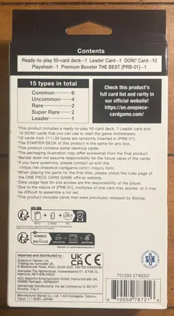 One Piece TCG Black Smoker Starter Deck (ST-19) Brand New Sealed With PRB01 Pack - Image 3