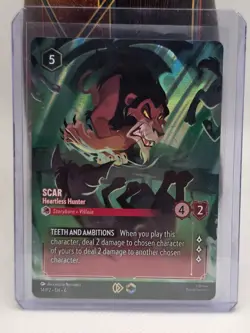 Disney Lorcana Scar Heartless Hunter 14/P2 - NM - Store Championship Promo - Image 1