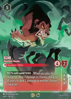 Disney Lorcana Scar Heartless Hunter 14/P2 - NM - Store Championship Promo - Image 2
