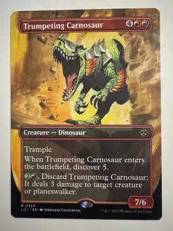 Trumpeting Carnosaur (Borderless) [Lost Caverns of Ixalan] MTG - Image 1