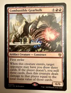 COMBUSTIBLE GEARHULK mtg NM-M Commander Aetherdrift 1 Mythic - Image 1