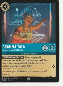 Disney Lorcana Gramma Tala - Keeper of Ancient Stories 142/204 Regular - Image 1