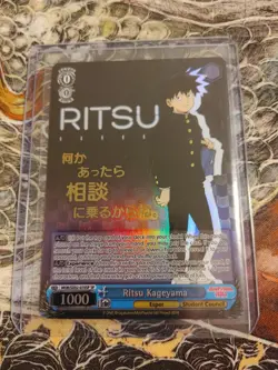 Weiss Schwarz Ritsu Kageyama SP Mob Psycho 100 MOB/SX02 Gold Signature - Image 1