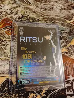 Weiss Schwarz Ritsu Kageyama SP Mob Psycho 100 MOB/SX02 Gold Signature - Image 2