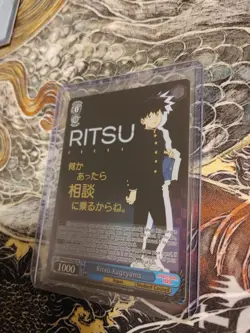 Weiss Schwarz Ritsu Kageyama SP Mob Psycho 100 MOB/SX02 Gold Signature - Image 3