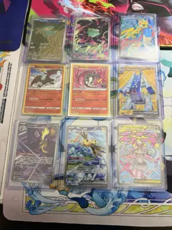 Pokemon cards radiant full art 9 card lot - Image 1