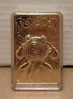 Pokemon Poliwhirl 24K Gold Plated Trading Card 1999 Burger King Limited Edition - Image 1