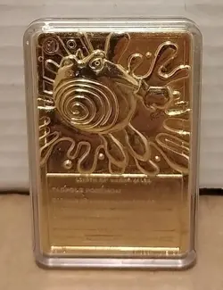 Pokemon Poliwhirl 24K Gold Plated Trading Card 1999 Burger King Limited Edition - Image 2