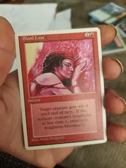 MTG Magic:the Gathering card: blood lust - Image 1