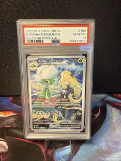 Pokemon TCG Destined Rivals Cynthia's Roserade Card 184/182 PSA 10 - Image 1