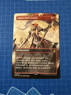 Aggravated Assault (Anime Borderless) Wilds of Eldraine: Enchanting Tales - Image 1