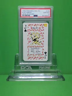 POKEMON 1996 PLAYING CARD ELECTABUZZ JACK OF CLUBS RED BACK 125 PSA 10 - Image 1