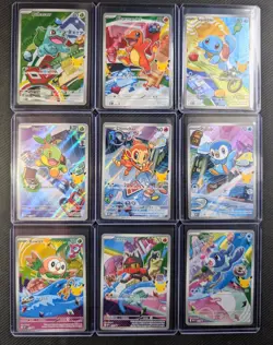 Pokemon First Partner Illustration 30th Collection Complete Promo Set 9 Cards - Image 1