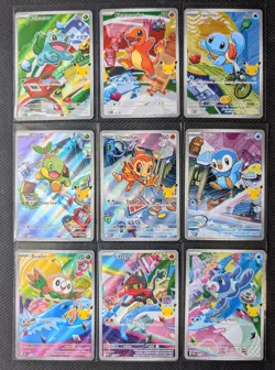 Pokemon First Partner Illustration 30th Collection Complete Promo Set 9 Cards - Image 3