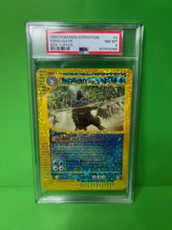 2002 POKEMON EDPEDITION FERALIGATR BOX TOPPER JUMBO CARD 2/12 PSA 8 - Image 1