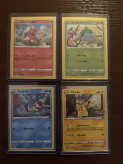 Pokemon Go Card TCG Charmander, Squirtle, Bulbasaur, Pikachu Promo - Image 1