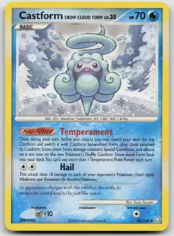 Castform Snow-Cloud Form 50/146 Legends Awakened Uncommon Pokemon TCG Card - Image 1